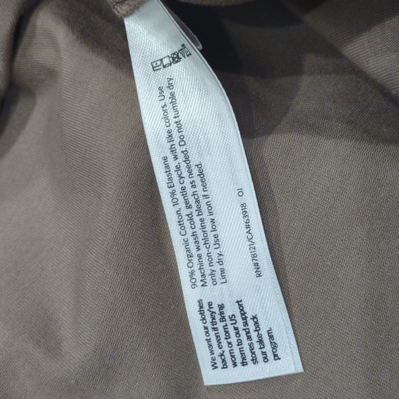 Eileen Fisher Tan Sand Beige Open Cardigan hand pockets organic cotton Jacket - Picture 6 of 8